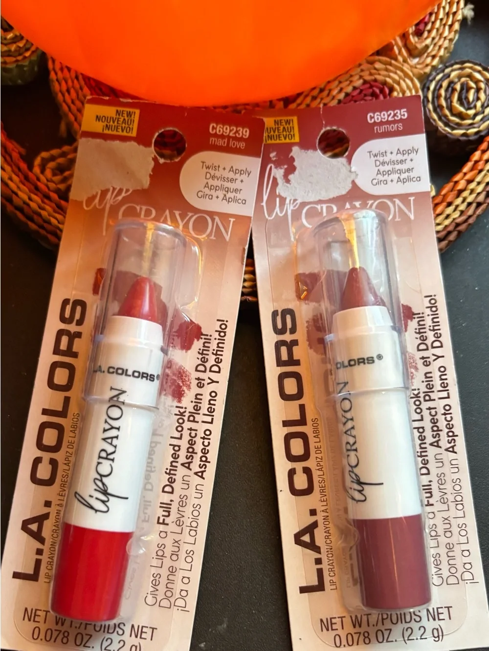 L.A. Colors Shimmer Bronzer & Lip Crayon Set - Bronze Glow & Berry Red